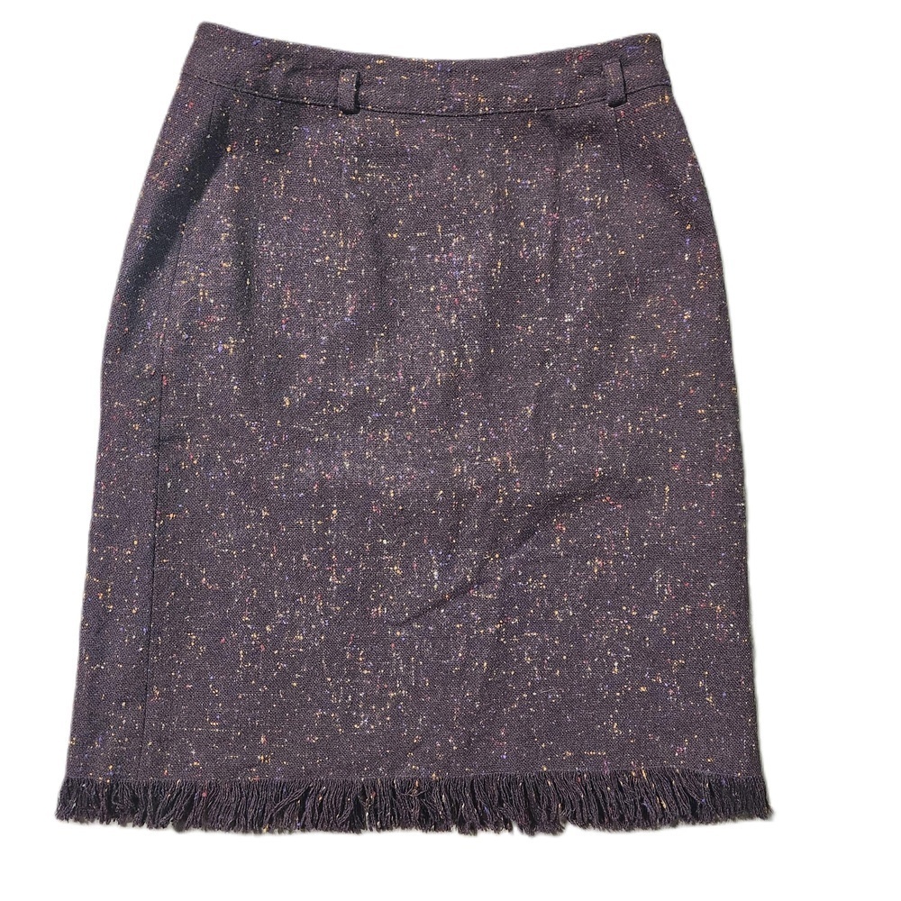 The Territory Ahead Tweed Skirt Brown Purple Size 4